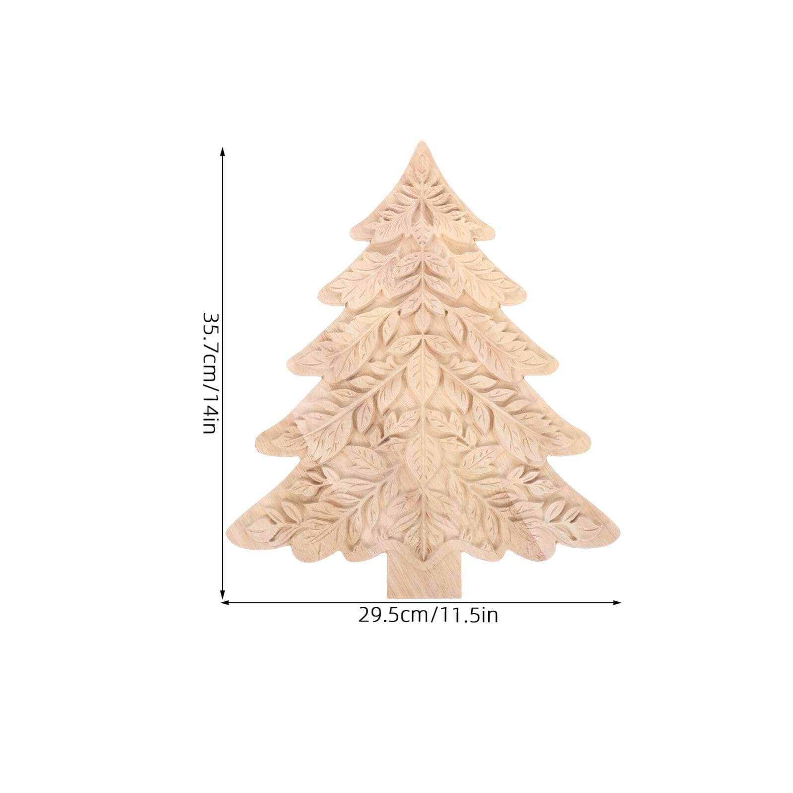 Décoration Sapin de Noël Bois Sculpté Ornements Rustiques sur Pied Éléments DIY pour Centre de Table et Cheminée Décor Hivernal Bois Naturel