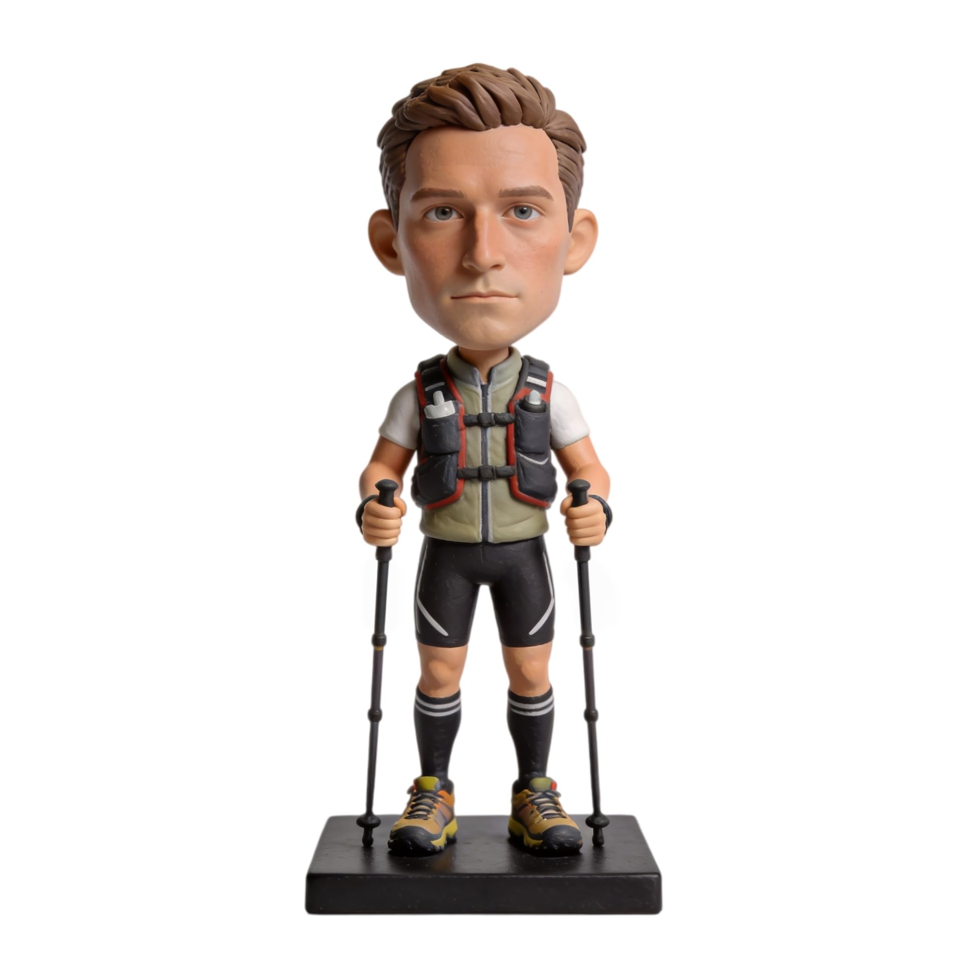 Figurine Bobblehead 3D personnalisée à partir de la photo, Bobbleheads pour randonneur masculin, figurine personnalisée pour amateur de randonnée en plein air, cadeau décoratif personnalisé