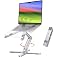 OMOTON LA10 360° Rotating Laptop Stand Riser for Desk, Ergonomic Foldable Computer Stand Adjustable Height Angles for Collabo