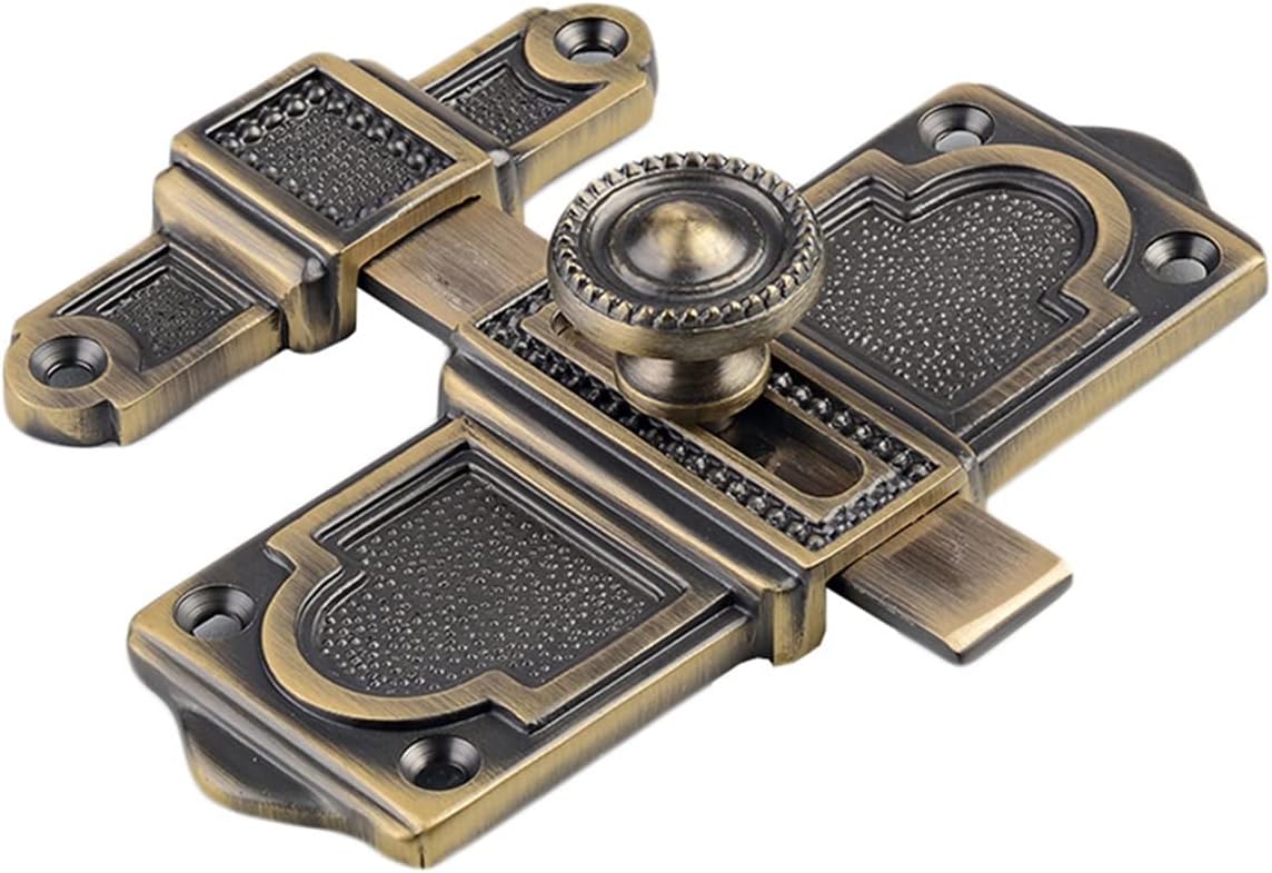 Sliding bolt door latch, Brass Door Latch Bolt Lock with Screws Multicolor