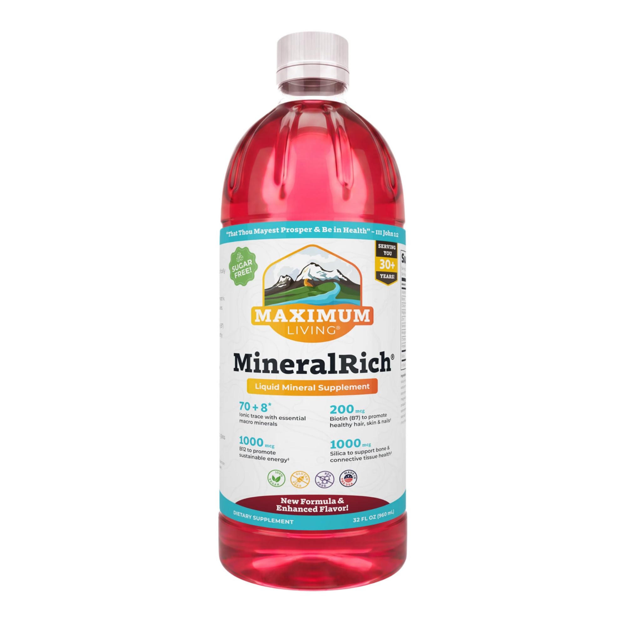 Maximum Living MineralRich Liquid Mineral Supplement, 70+ Trace Minerals