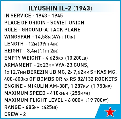 Miniatura 9 de COBI Colección Histórica Segunda Guerra Mundial IL-2 (1943) Avión
