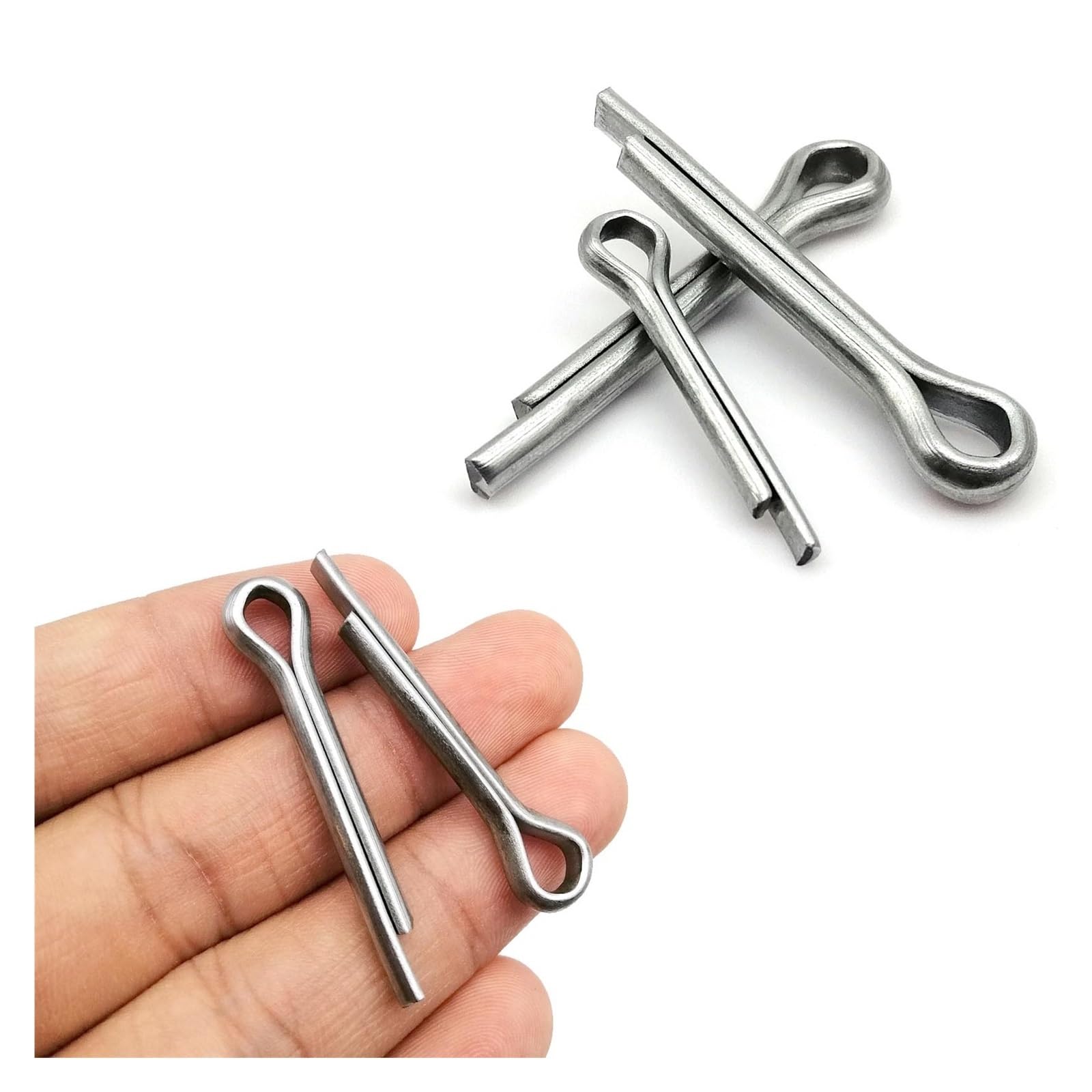 Cotter a molla a forma di U, Coppiglie a molla a forma di U in acciaio al carbonio for trattore auto, dimensioni M1.5-M6, confezione da 10/50 pezzi(16mm,50pcs M2.5)