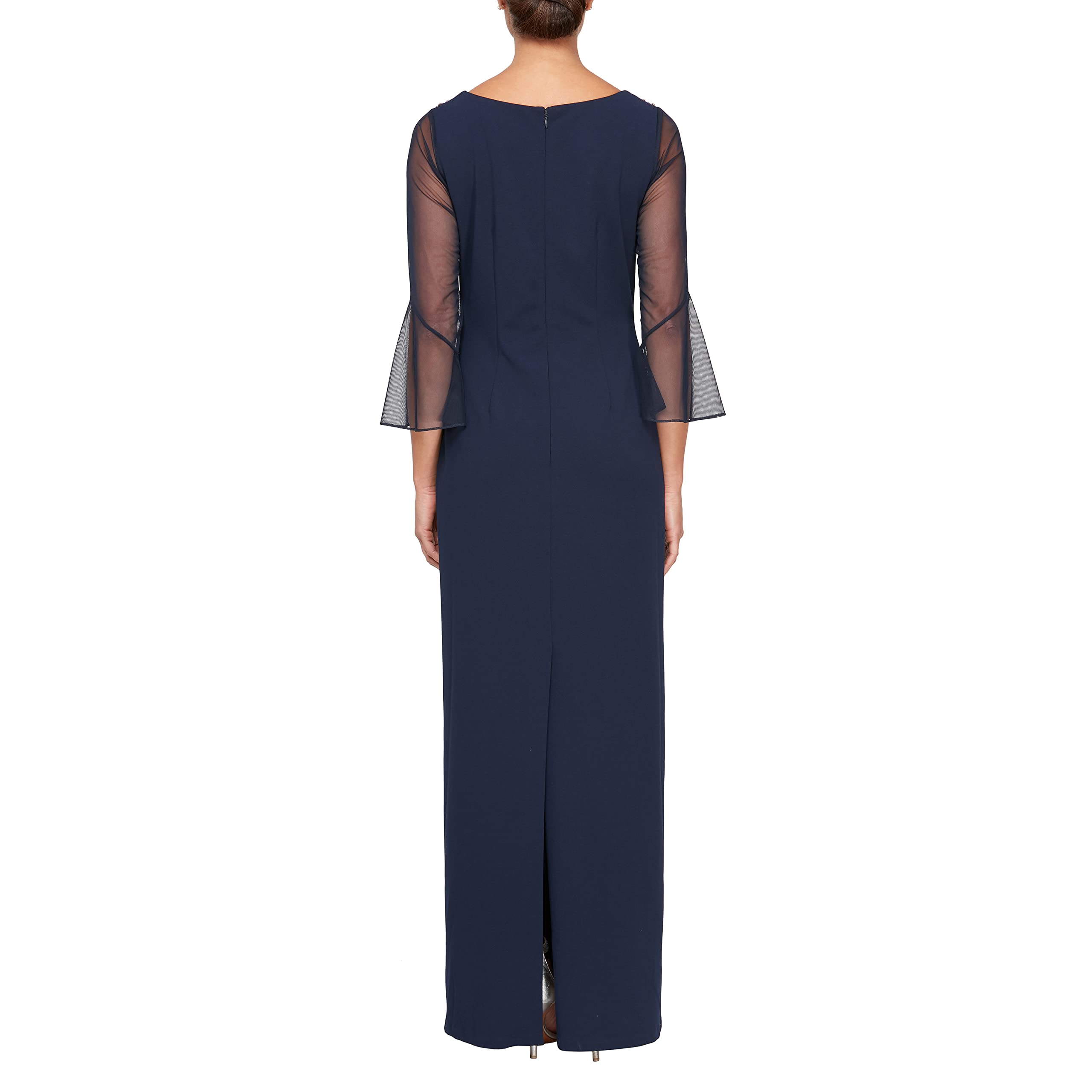 Alex Evenings Short Shift Cocktail Dress with Embellished Illusion Detail, Wedding Guest (Petite and Regular Sizes) Vestido de cóctel Mujer