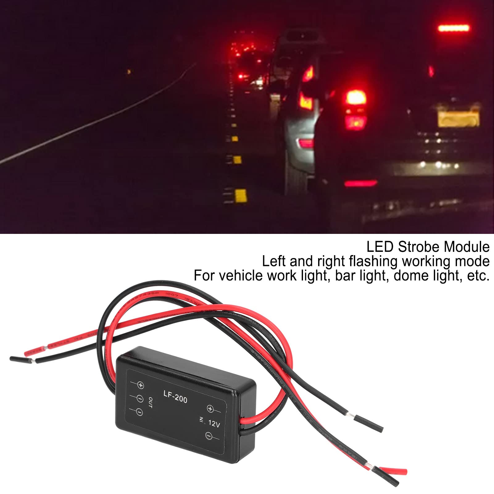 Moduł błyskowy, lampa błyskowa LED stroboskop alternatywny lewy i prawy moduł migania do samochodowego tylnego światła stopu DC 12 V