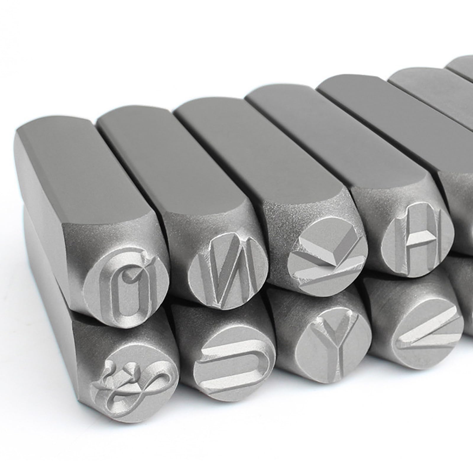 Zestaw metalowych stempli 3-8 mm stalowych metalowych narzędzi do stemplowania liter zestaw stempli do tworzenia biżuterii, projekty stemplowania ręcznego
