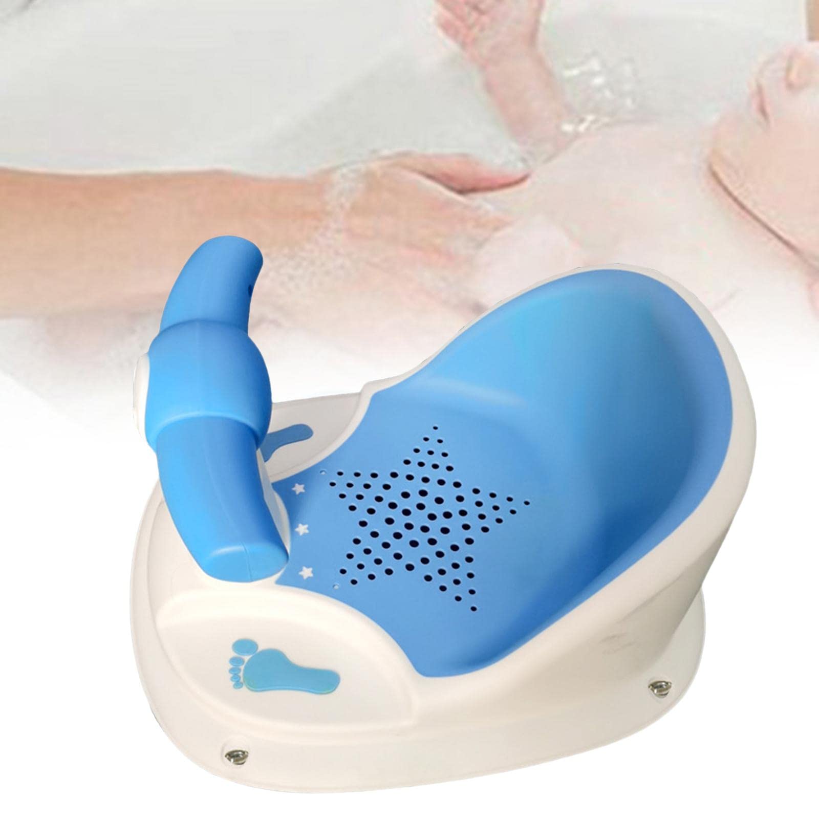Sedile Da Bagno Bambini Sedia Antiscivolo con Ventose per Doccia Maniglia Staccabile Design Ergonomico Materiali PP Supporto Comodo Adatto per