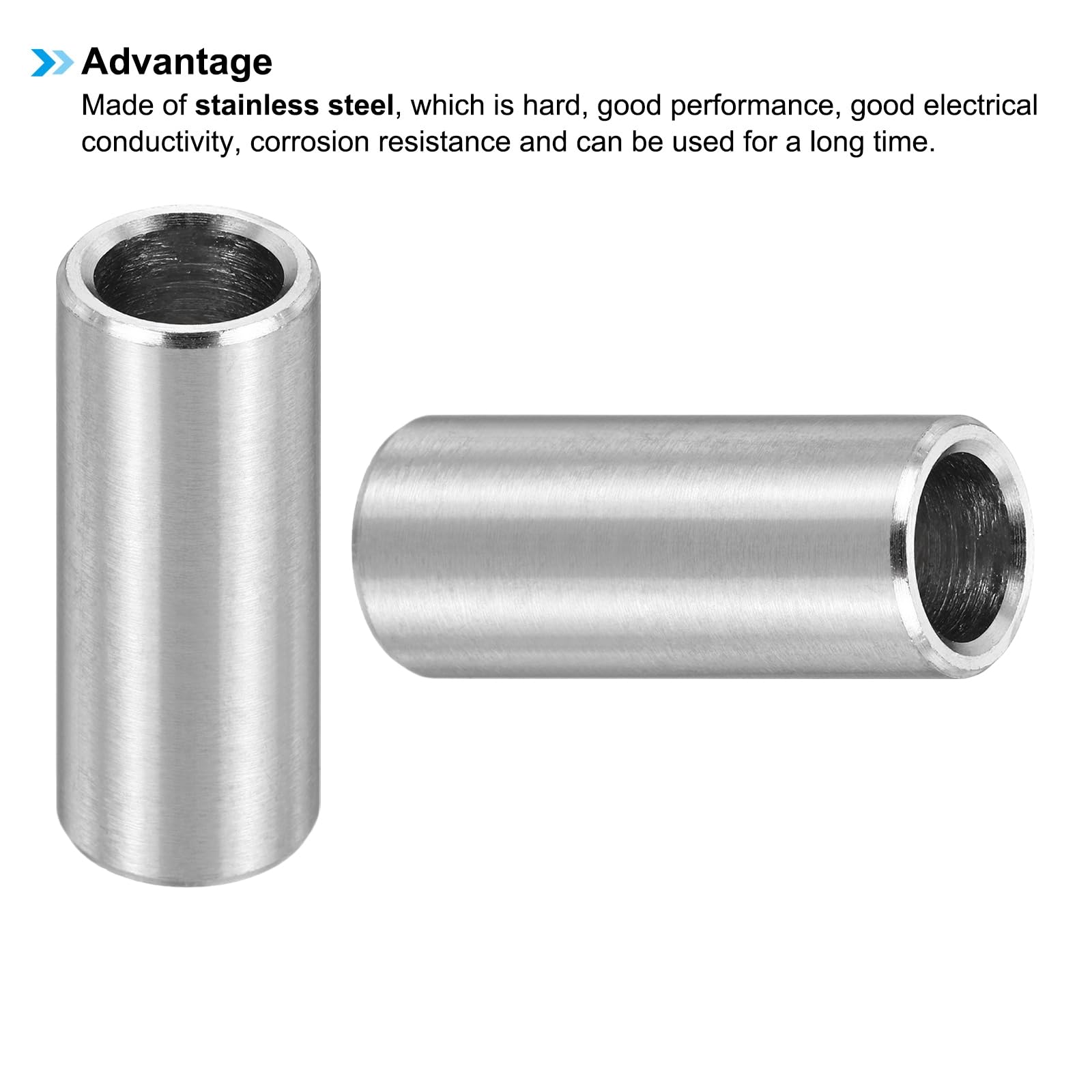 PATIKIL M7 Stainless Steel Spacers, 12Pcs Metal Spacer 7mm ID x 10mm OD x 30mm l Screw Standoff for 1/4" or M7 Screw - Image 4