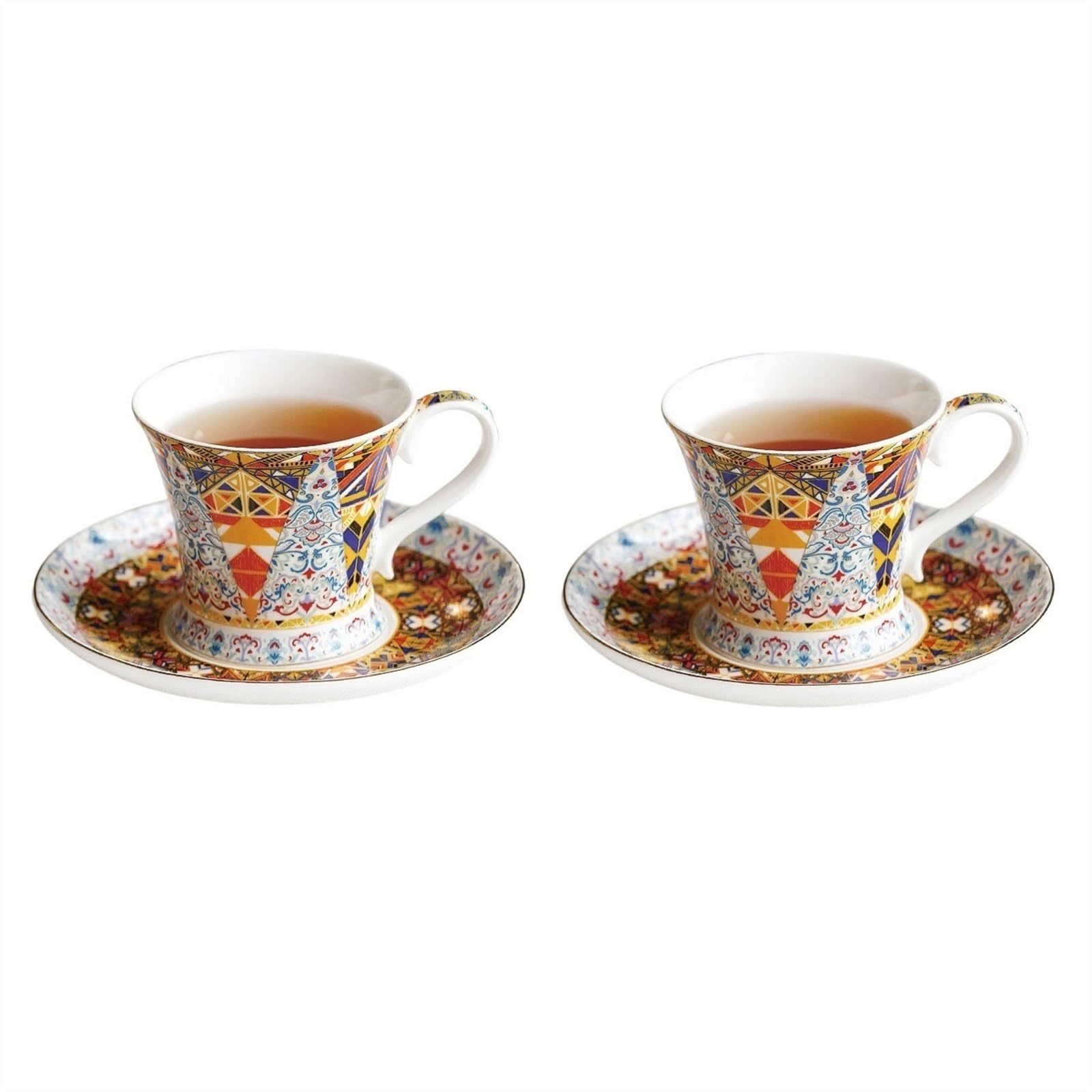 Filiżanki do herbaty Wysokiej jakości wykwintne porcelanowe filiżanki do kawy i spodki kostne zastawa stołowa vintage popołudniowa herbata talerze przekąski zestaw upominkowy latte