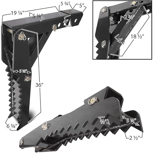 Miniatura 7 de Titan Attachments 36" soldadura extrema en la abrazadera de la azada del pulgar de la retroexcavadora 5/8" asamblea de la placa de acero ajustable