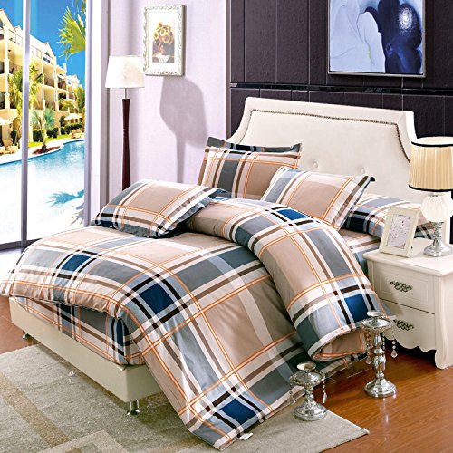 HlA Bed Set Cotton Simple Bed Consideration 4 Piece Of Pure Cotton Bed For A Child To Consider Bed Skirts 4 Bed Covers Kit , The Melody Of Karabakh ,2.0M (6.6 Ft) Bed