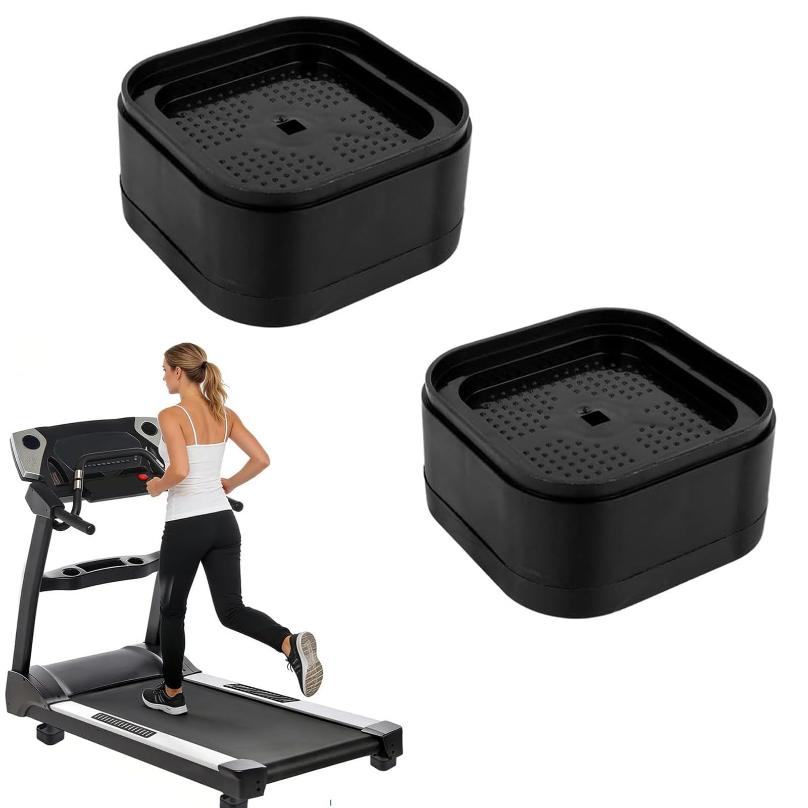 2PCS Treadmill Mat, Treadmill Incline Riser Blocks, Walking Stackable Height Adjustable Incline Blocks Pad Attachment Non-slip Upgrade Ramp-picture-31
