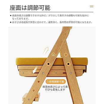 Amazon.co.jp: XUDREZ 学習椅子 木製 学習チェア 子供用 座り