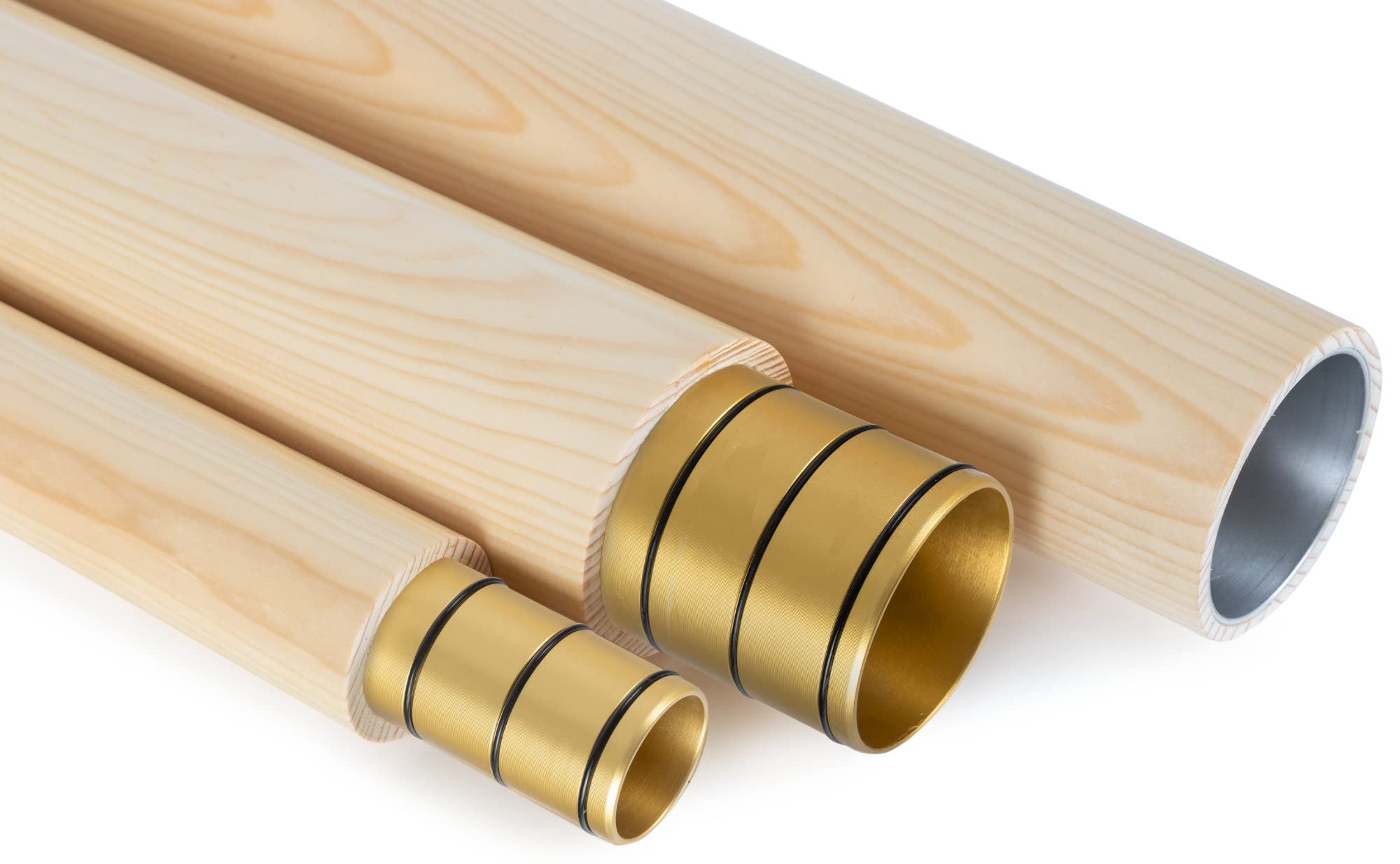 Alphorn Natur Fichte F (3-teilig, F-Stimmung, 360 cm, natur lackiert, 440 Hz, inkl. 19 mm Mundstück)