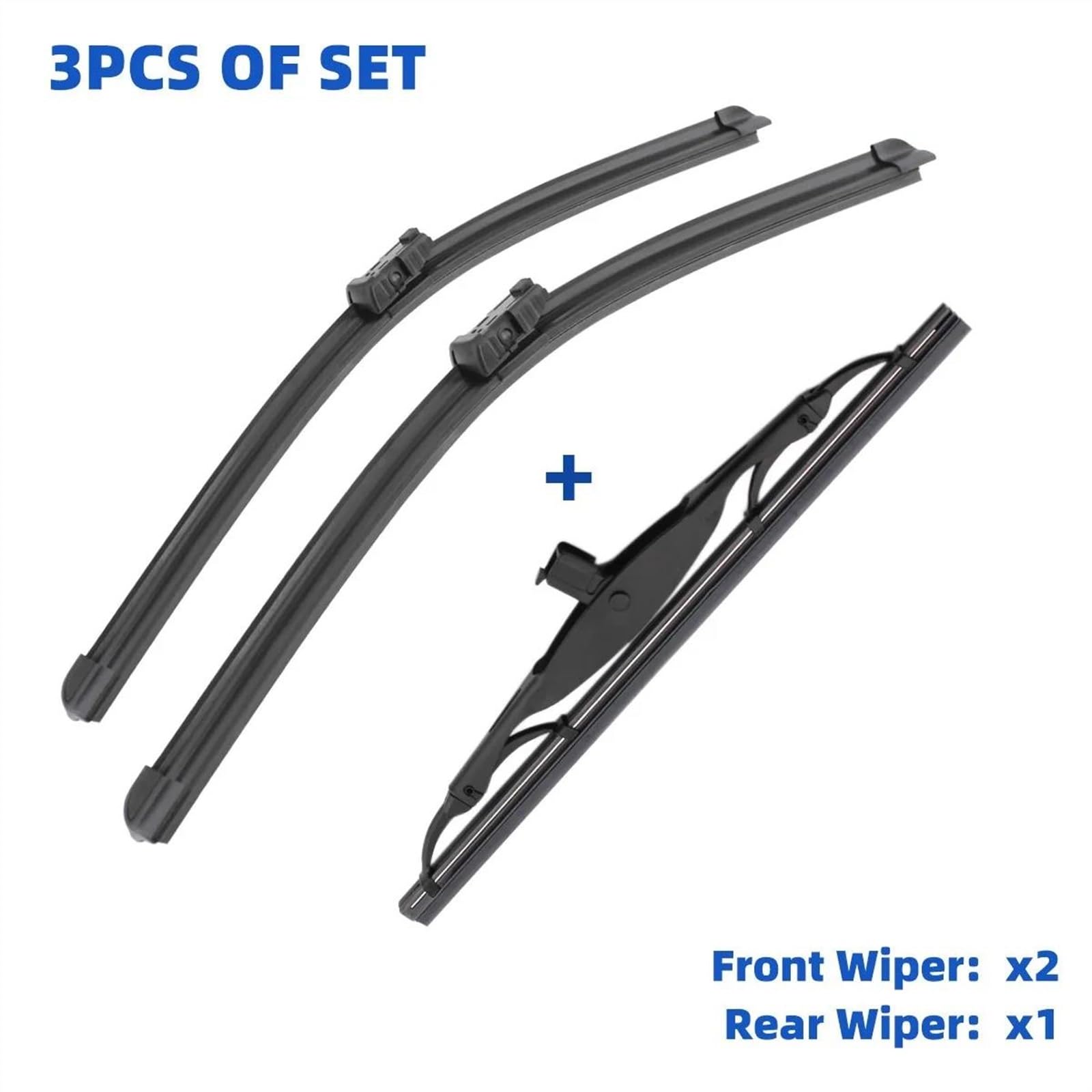 para Opel para Mokka Limpiaparabrisas Traseros Y Delanteros 26"+14"+10" Ventana Parabrisas 2012 2013 2014 2015 2016 2017 2018 2019 Limpiaparabrisas Escobilla