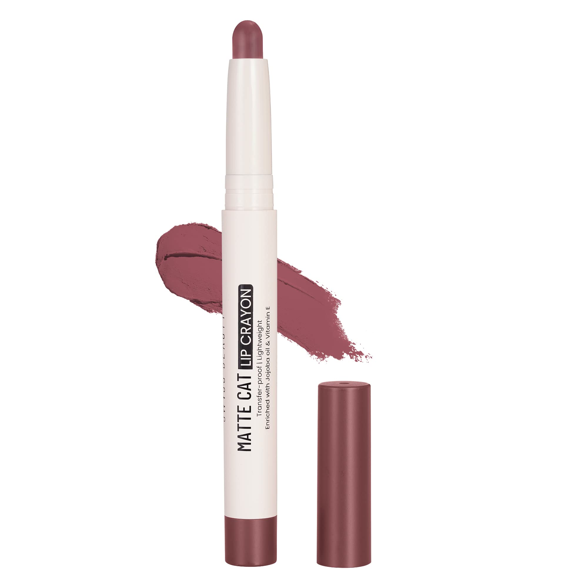Matte Cat Lip Crayon | Matte Finish | Waterproof | 12-Hour Stay | Hydrating | Non-drying | Shade-05 Flattering Peach, 1.5g
