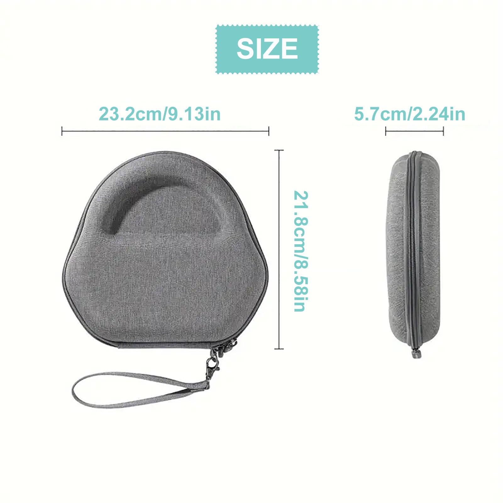 Custodia intelligente per AirPods Max, custodia da viaggio resistente e leggera, con cavo di ricarica integrato per Apple AirPods Max, protegge da graffi e urti (circolare)