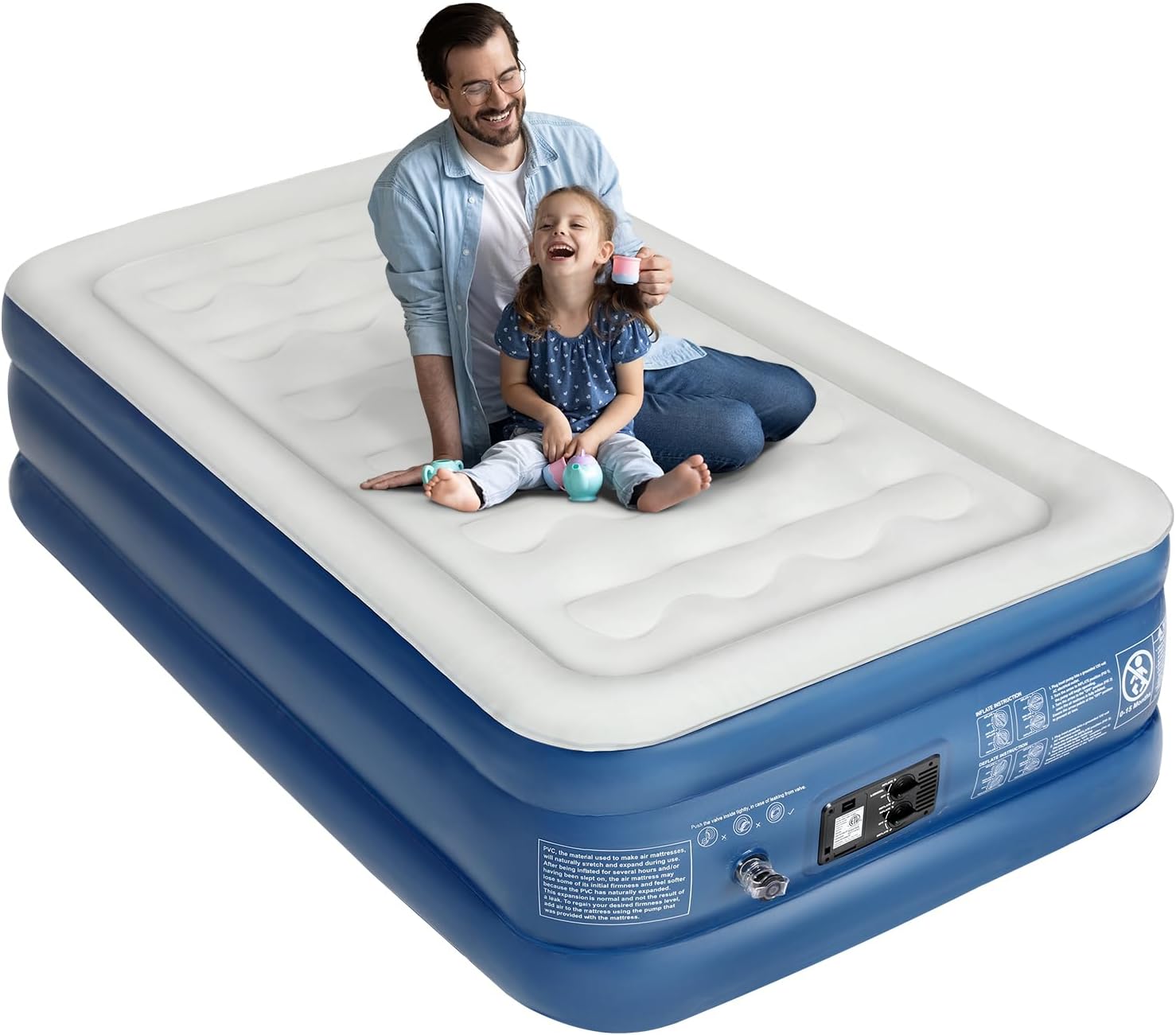 LUXCOL Twin Air Mattress with Built in Pump,Self Inflatable
