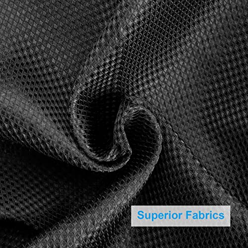 Image of AmazerBath Waffle Shower Curtain, Heavy Duty Fabric Shower Curtains with Waffle Weave Hotel Quality Bathroom Shower Curtains, 72 x 78 Inches (Black)