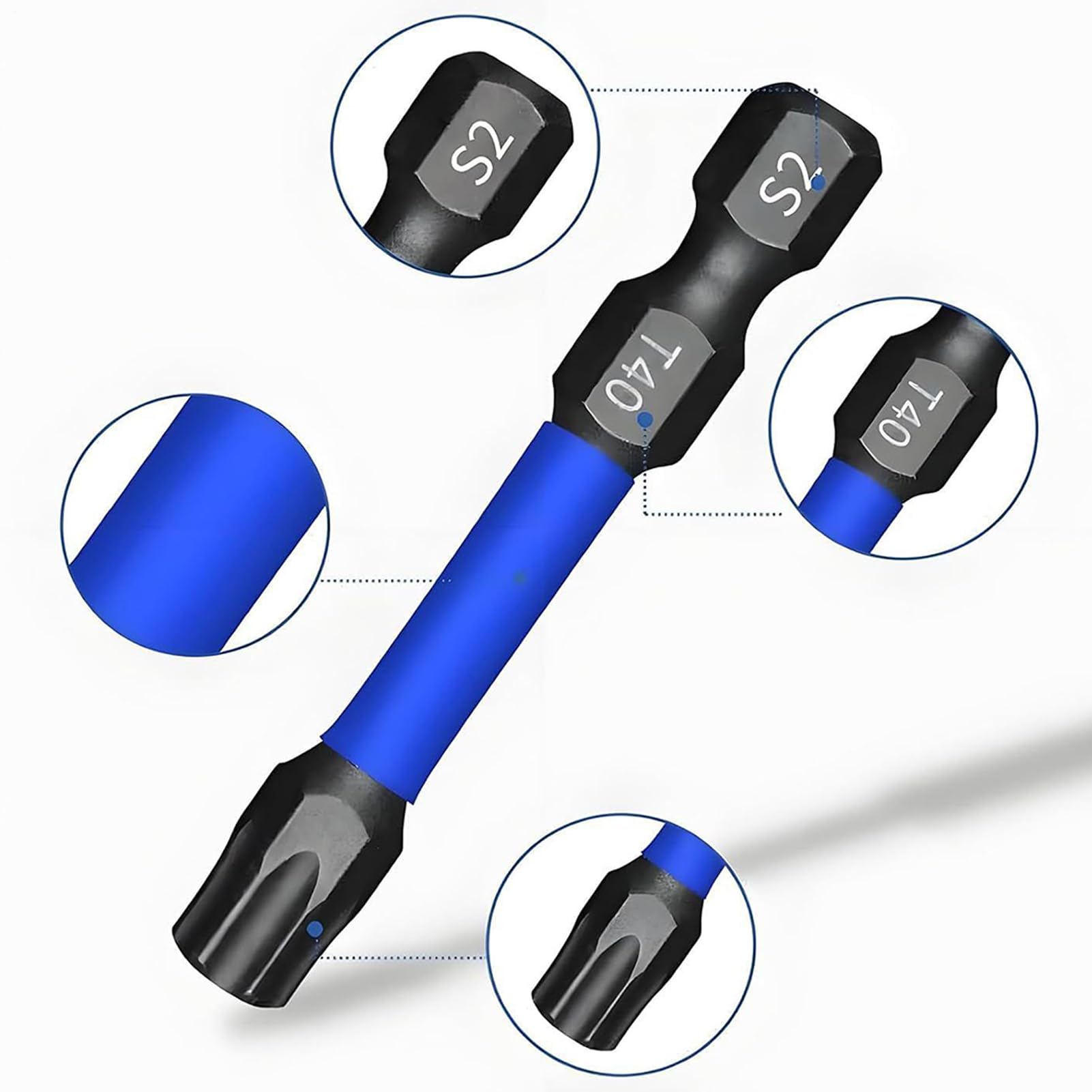Broca Magnética Para Tornillos Brocas Eléctricas Para Atornillador | 39 Piezas Puntas Hexagonales Antideslizantes Ergonométricas Para Techado, Metalurgia, Fontanería, Muebles