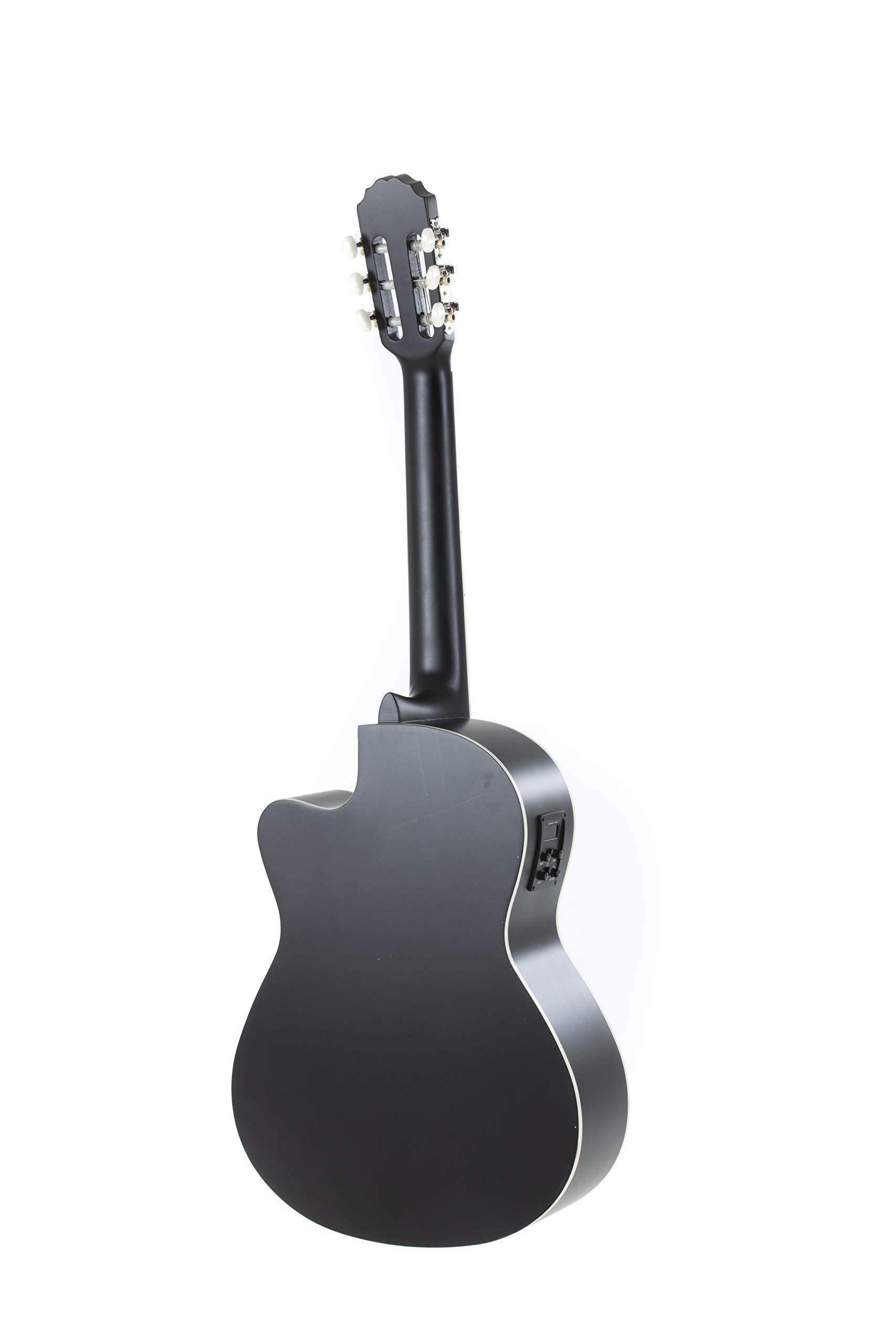 GEWA E-Acoustique Guitare Classique Basic - Classic Electro - 4/4 - Corps Tilleul - Micro 4-Band EQ avec accordeur - Cutaway - Noir