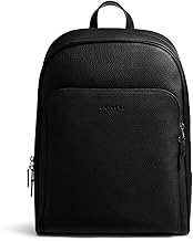 Men's Gotham Backpack in Pebble Leather, Black
