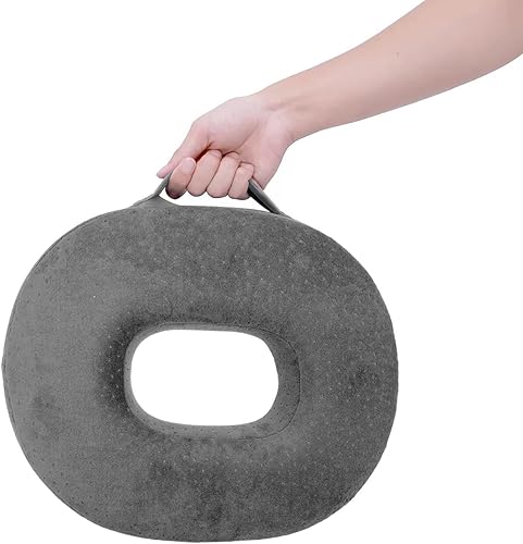 Miniatura 4 de Cojín de espuma viscoelástica para aliviar hemorroides y pilas, dolor de coxis, adecuado para silla de ruedas, asiento de automóvil, oficina o al