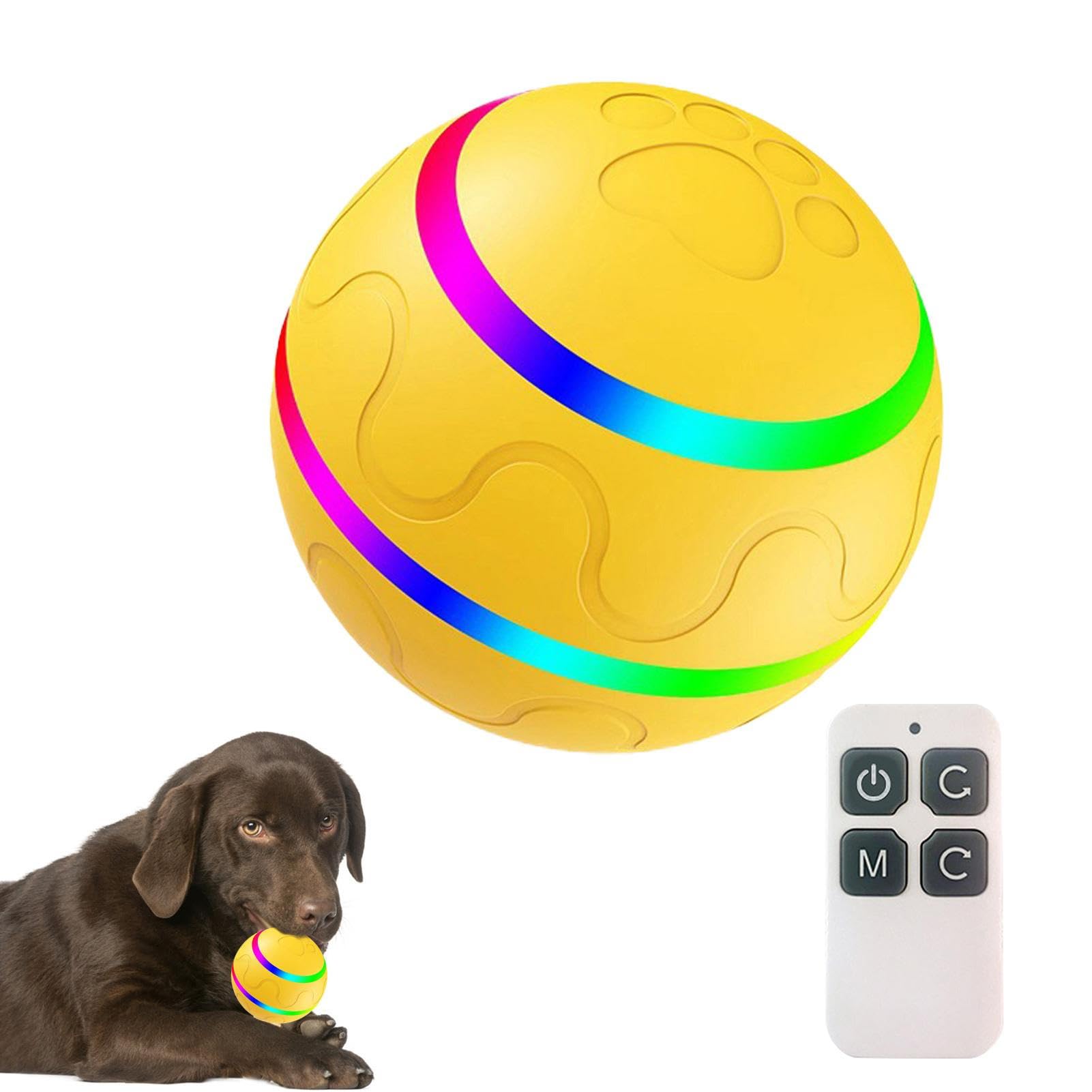 Palla Interattiva A 3 Modalità Per Cani – Con Sensore Antiscontro, Timer, IP54 E Luce, In Gomma E TPU, Adatta A Cani Fino A 15,9 Kg