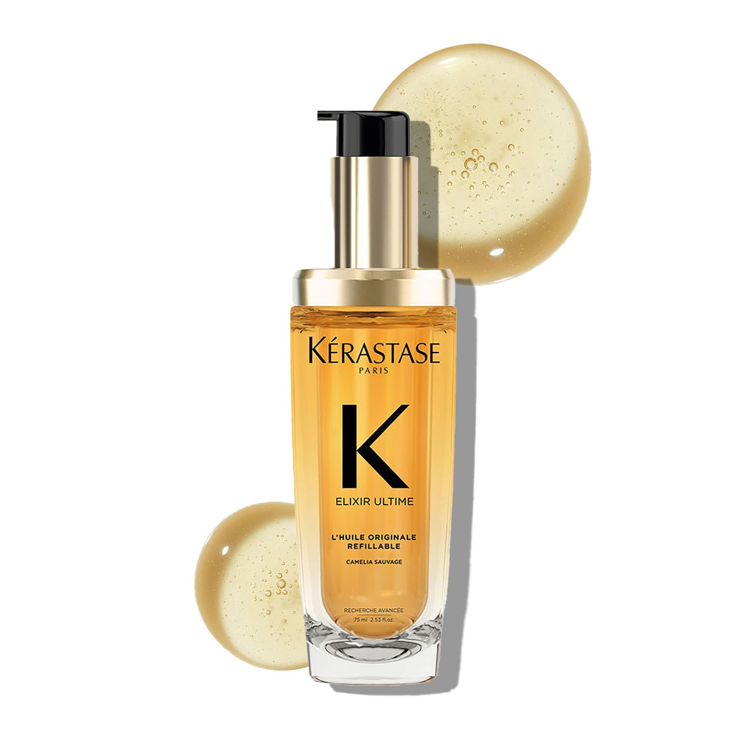 Kérastase Elixir Ultime Hair Oil-In-Serum | 2X Shinier Hair | 96H Anti-Frizz Action | Infused with French Camellia, Marula & Wild Camellia Oils | For All Hair Types