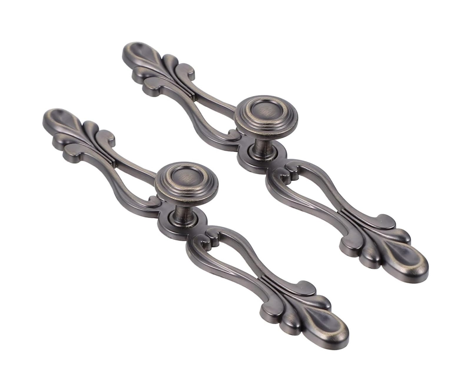 EBZFASO European Style Handles, 2pcs Bronze Gold Closet Door Knobs Cabinet Handles Dresser Wardrobe Zinc Pulls 2 Sizes(Bronze,13.2X2CM)