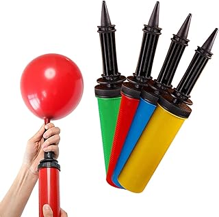 4 Stück Luftpumpe, Handpumpe, Party Ballonpumpen Handmanual,Leichtgewichtiges dauerhaftes Stabile und robuste