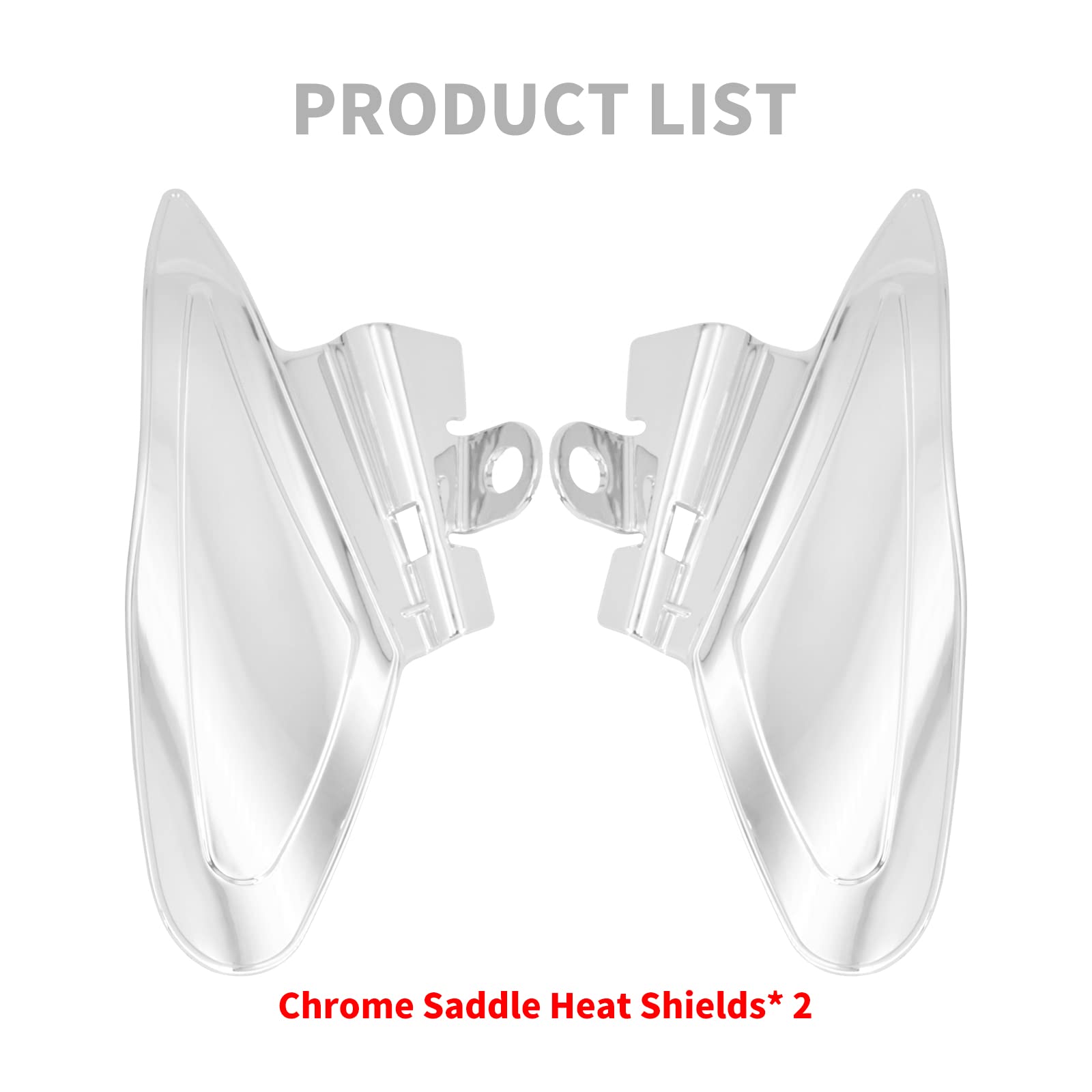 Déflecteurs thermiques de selle de moto Déflecteurs d'air en chrome pour Indian Chief Classic Vintage Chieftain Roadmaster 2014-2023