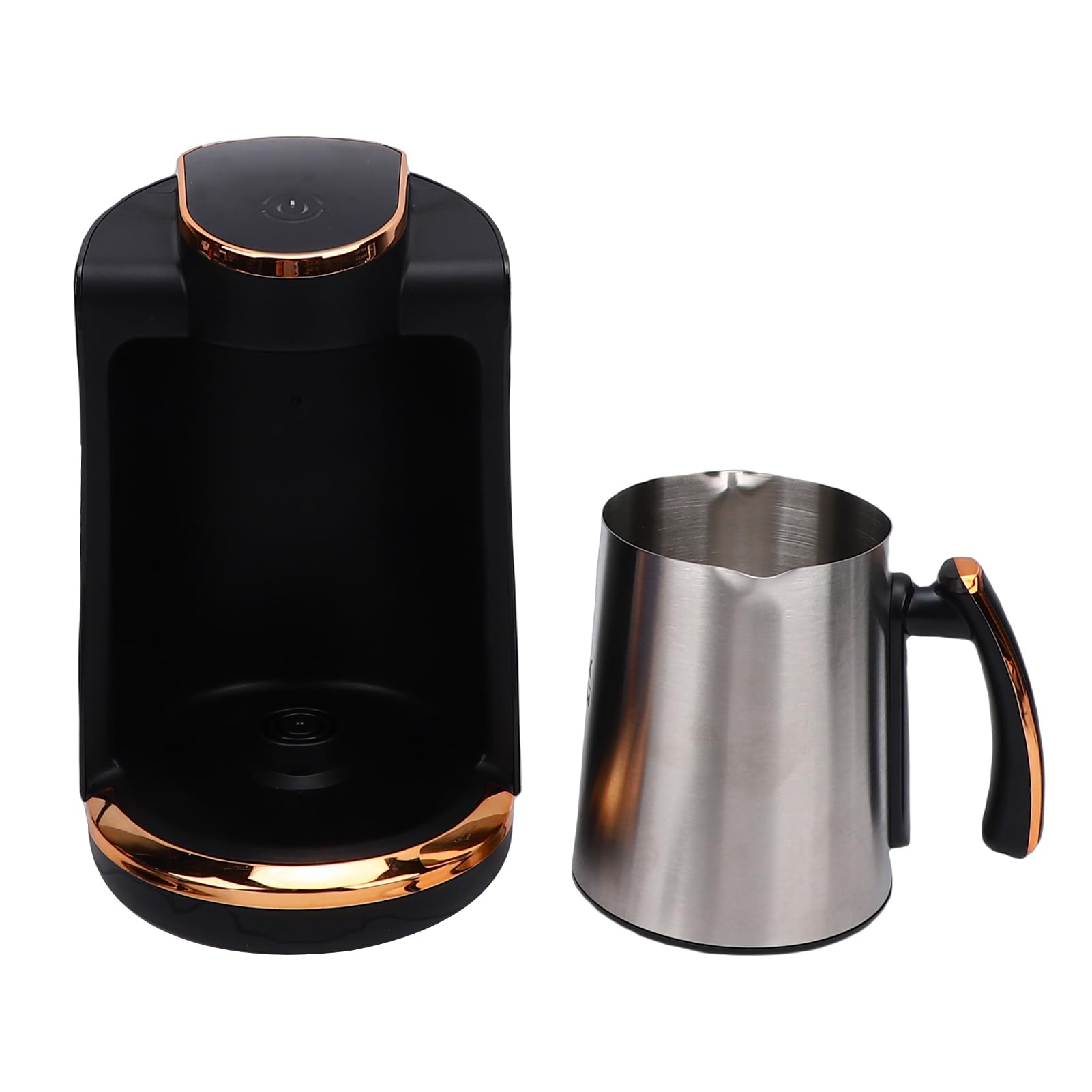 Generic Przenośny Turecki Ekspres do Kawy o Mocy 550 W ze Stali Nierdzewnej i Pojemności 250 Ml na jedną filiżankę Po Turecku do Podróży W Biurze Domowym (Wtyczka UE 220 V)