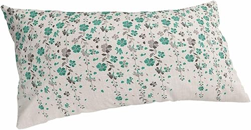 Fundas de almohada de tamaño King con hojas de flores verde azulado, fundas de almohada suaves para cama, fundas decorativas de lujo, funda de cojín