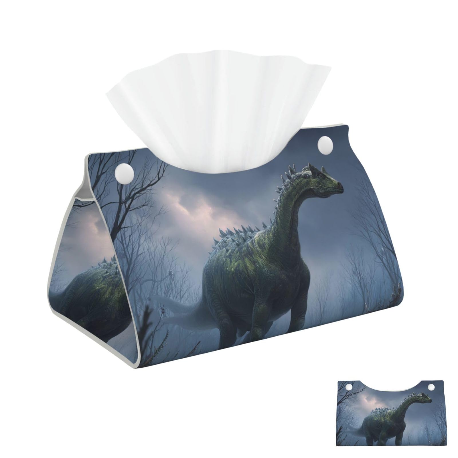 Dinosaur Walking Tissue Box Cover Square Cube Boxes