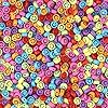 ZesNice Smiley Kralen, 600 Stuks Schattig Blij Gezicht Kralen voor het Maken van Armbanden, Kleurrijke Kralen met 7M…