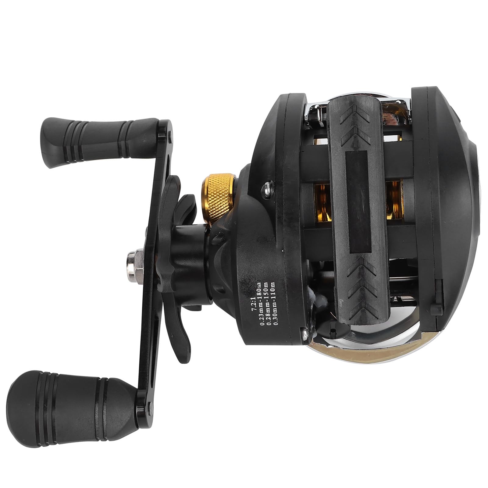 Baitcasting-Rolle, effizientes Baitcasting-Rad, 8 kg Bremskraft, Drehsteuerung, einstellbar für Angelmaschine(Linke Hand)