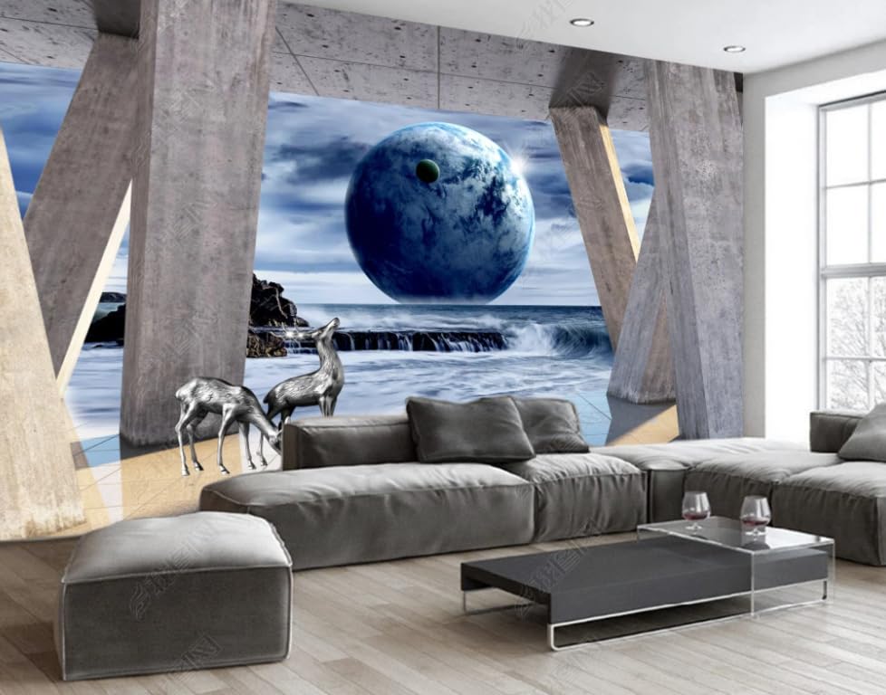 Papier peint intissé paysage de la terre pour déco de restaurant