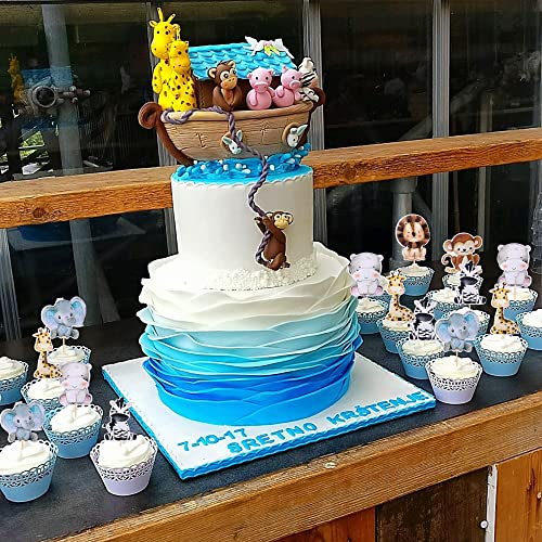 Zhuoweism 36 Pcs Jungle Animals Cupcake Toppers Lion Monkey Zebra Hippo Giraffe Elephant Forest Theme Cupcake Picks For Safari Animals Theme Baby Shower Kids Birthday Party Cake Decorations Supplies thumb #4