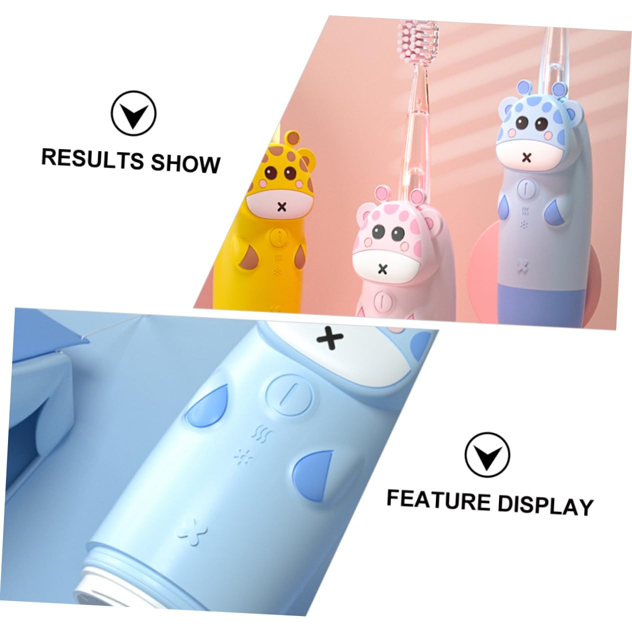 Cepillo de Dientes Eléctrico Infantil Sónico 1 Set Frecuencia Ajustable y Diseño, Adecuado para Cuidado Dental Seguro y Eficaz para Niños y Bebés