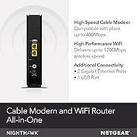Vista 2 de NETGEAR Cable módem con enrutador WiFi integrado (C6230) - Compatible con todos los principales proveedores de cable, incluyendo Xfinity, Spectrum