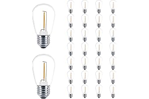 30-Pack S14 LED Edison Light Bulbs: Shatterproof String Lights