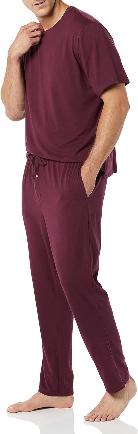 Amazon Essentials Mens Cotton Modal T-Shirt and Full-Length Bottom Pajama Set - Image 3