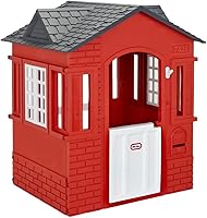 Little Tikes Cape Cottage Playhouse Red - Working Door, Windows, Shutters, Mail Slot for Toddler Imaginative Indoor/Outdoor Play