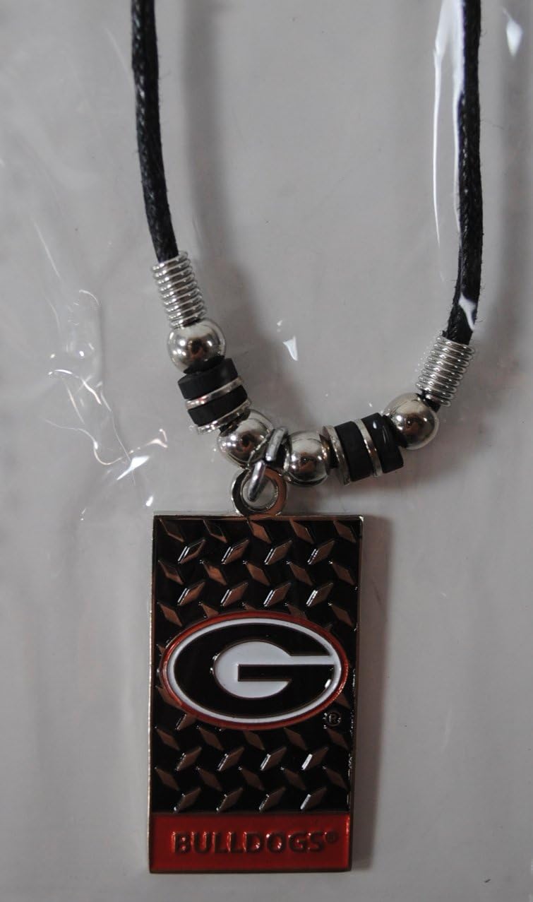 NCAA Bulldogs Diamond Plate Rope Necklace, 20Inch