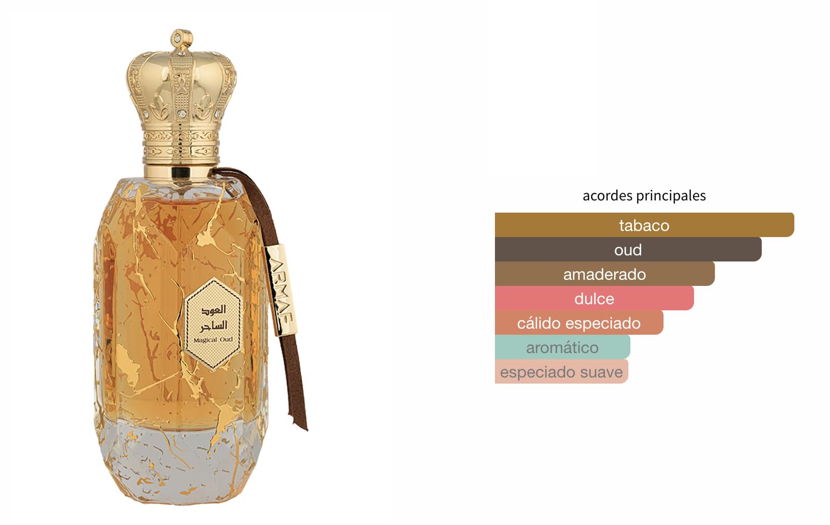 Armaf Eter Magical Oud Eau de Parfum 100 ml, Perfume Árabe para Mujer de Larga Duración, Incluye Atomizador Recargable 5 ml, Fragancia Amaderada y Moderna con Vetiver, Cachemira y Ámbar (Magical Oud)