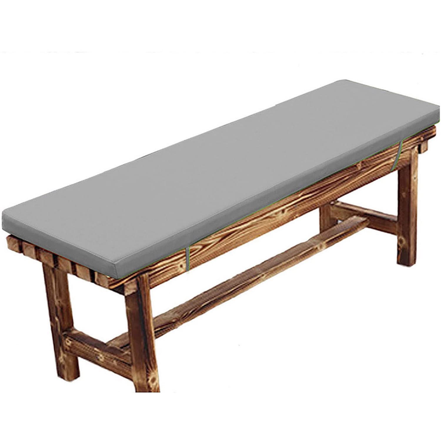 Waigg Kii Waterproof Garden Bench Cushion 2/3 Seater Outdoor Indoor,100/120cm Garden Bench Cushions Seat Pad Mat for Swing Patio Garden Home (140x35cm,Grey)