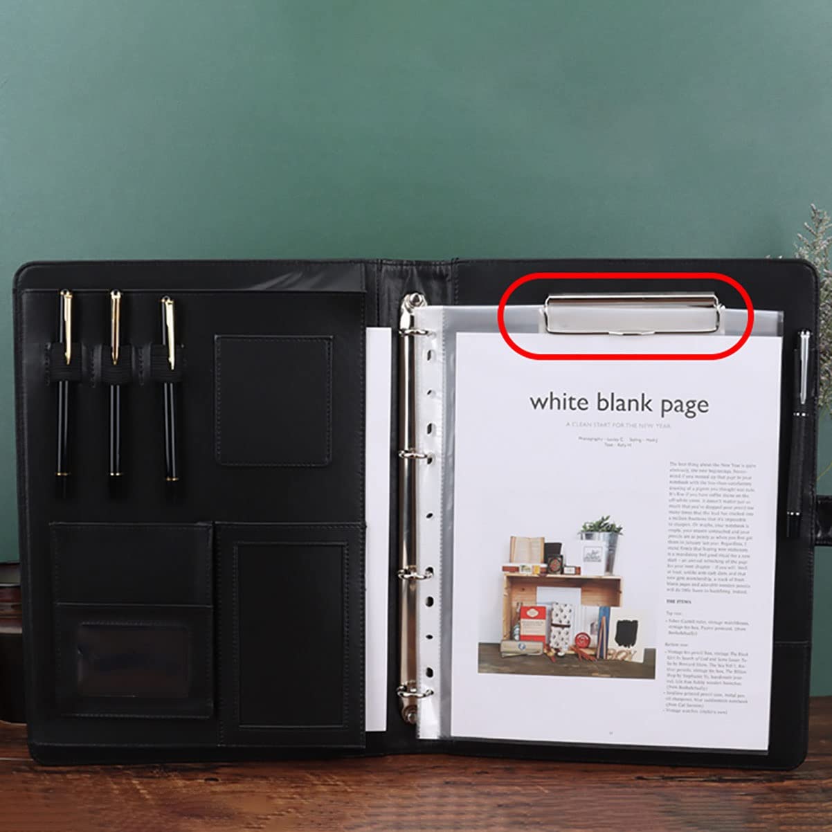 Binder e blocchetto appunti a anello rimovibile, Organizer portadocumenti in pelle PU A4 con blocco for appunti, nero e marrone, diverse misure(Brown,12 Bit+5*note pad)