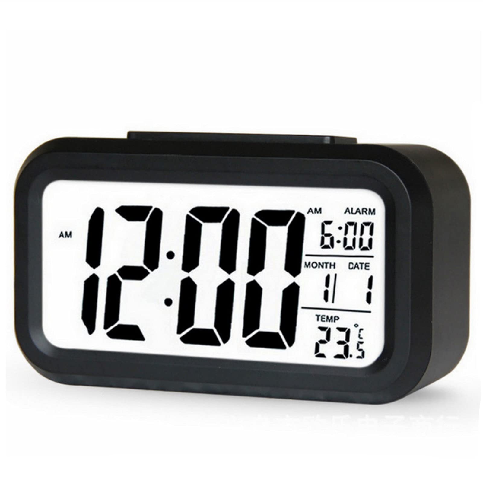 Desktop Elektronische Wekker LED Digitale Achtergrondverlichting Wekker Mute Kalender Bureauklok Snooze Wekker Desktop Klok,Blauw