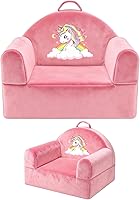 Vista 10 de Crown - Sofá cama para niños con funda extraíble lavable y respaldo de Magic-Tape - Silla plegable para niños pequeños, cómodos muebles